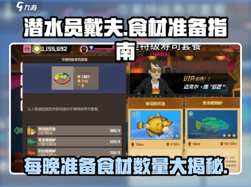 潜水员戴夫🔥每晚准备多少食材才合适？游戏秘籍大公开！截图1
