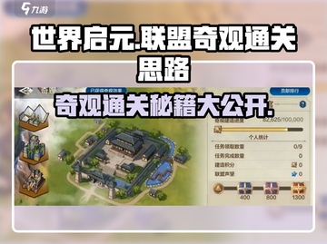 世界启元联盟🔥奇观通关秘籍，快速完成必备攻略！截图1