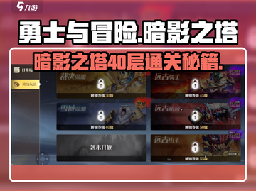 🎮勇士与冒险暗影之塔40层通关秘籍！截图1