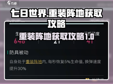 七日世界🔥重装阵地获取攻略，轻松搞定⚡截图1