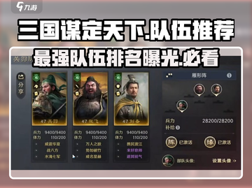 三国谋定天下最强队伍🔥排名曝光，速来围观！截图1