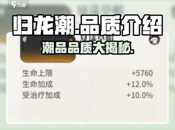 归龙潮潮品品质大揭秘🔥游戏玩家必看！截图1