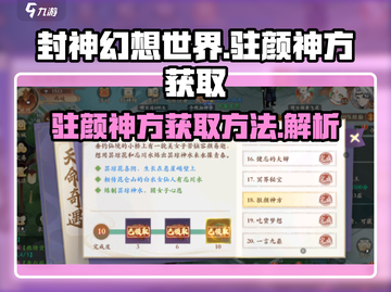 封神幻想世界🔥驻颜神方获取方法大揭秘！截图1