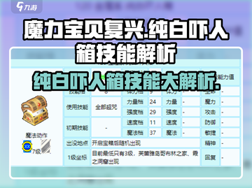 魔力宝贝复兴版🔥纯白吓人箱技能全解析！截图1