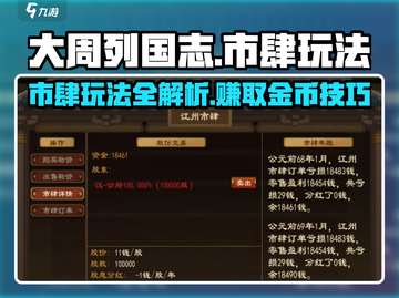 大周列国志市肆玩法🔥超详细攻略来了！🎉截图1