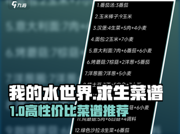 🎮《我的水世界求生》超值菜谱大公开！截图1
