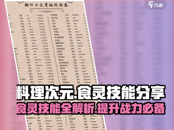 料理次元🔥食灵技能大公开！全图鉴等你来探索🎉截图1