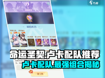 命运圣契：卢卡最强组合🔥配队推荐！💎截图1