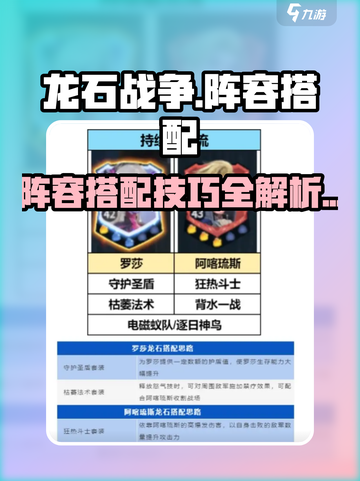 龙石战争🔥最强阵容搭配秘籍，轻松制胜！截图1