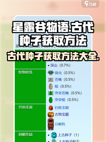 星露谷物语古代种子怎么获取介绍截图1