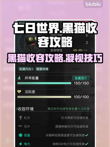 七日世界🔥凝视黑猫收容全流程攻略🐱截图1