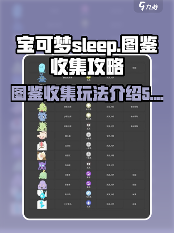 宝可梦sleep宝可梦图鉴攻略介绍截图1