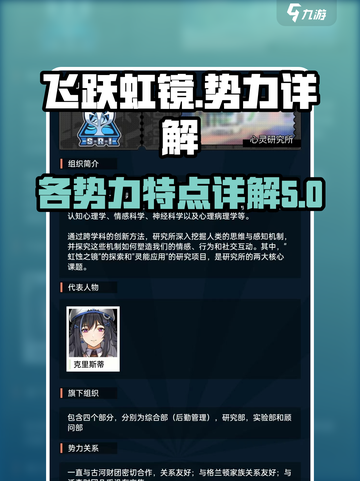 飞跃虹镜🔥势力全解析，游戏党必看！截图1