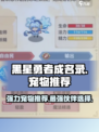 黑星勇者成名录宠物哪个厉害介绍