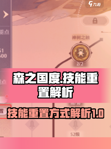 森之国度角色技能怎么重置介绍截图1