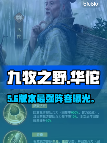 【九牧之野】华佗逆天阵容💥截图1