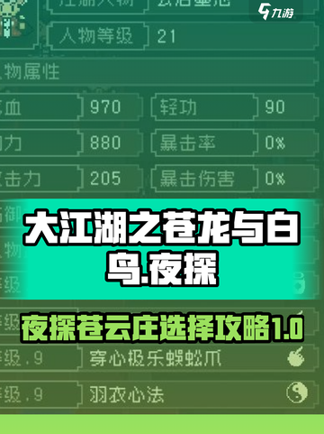 大江湖之苍龙与白鸟夜探苍云庄如何选择介绍截图1