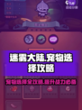 迷雾大陆🔥宠物选择攻略，最强宠物等你来拿！