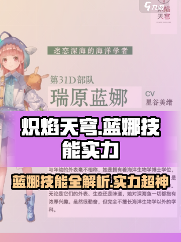 炽焰天穹：瑞原蓝娜技能大曝光，实力逆天🔥快来看！截图1