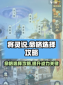 将灵说🔥命格选择全攻略💎助你游戏称霸！