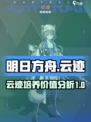 明日方舟云迹值得培养吗介绍