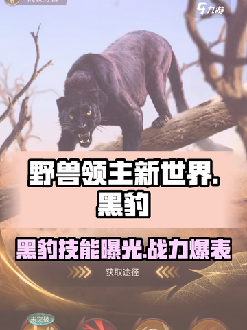 野兽领主新世界黑豹🔥技能效果全解析！游戏必备🔥截图1