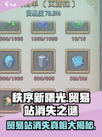 秩序新曙光贸易站怎么消失了介绍截图1