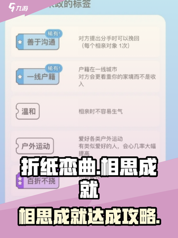 纸上谈亲折相思成就怎么达成介绍截图1