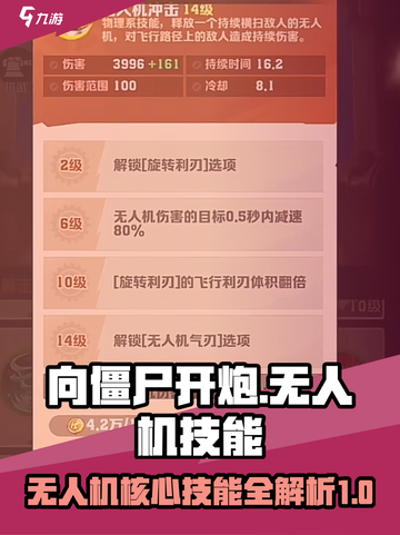 向僵尸开炮无人机技能介绍介绍截图1
