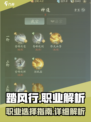 踏风行🔥三大职业大揭秘！游戏党必看✨
