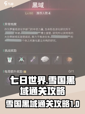 七日世界雪国黑域通关攻略介绍截图1