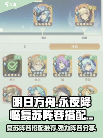 永夜降临复苏阵容搭配分享介绍截图1