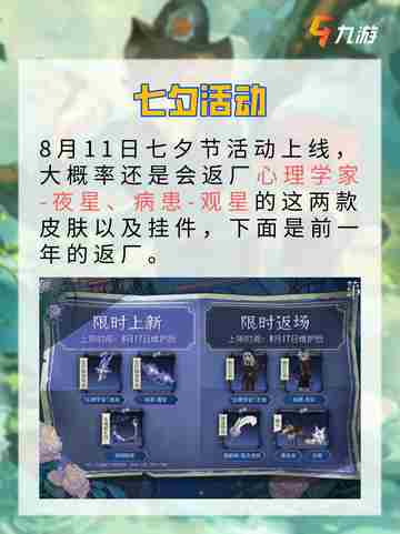 🎉第五人格八月活动时间表超前爆料来了截图4