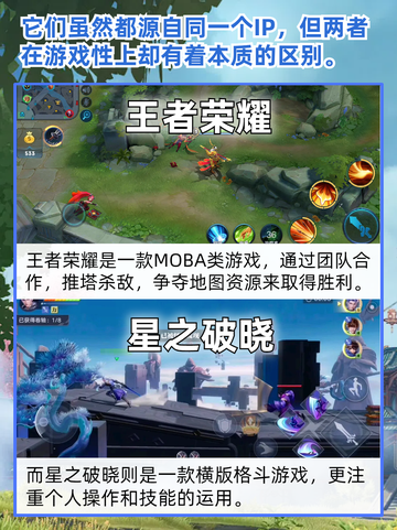 星之破晓和王者荣耀区别都有什么？截图2