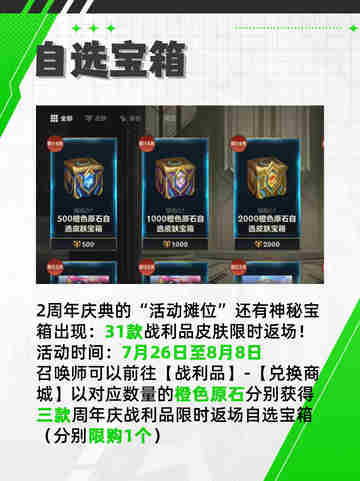 🎉 LOL手游战利品皮肤限时返场 #橙色原石兑换截图2