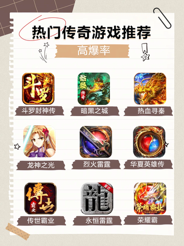 🎮手游传奇游戏排行榜大公开！🔥截图1