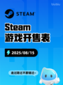 8月15日Steam游戏开售表🎮