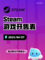 4月7日Steam游戏开售表更新啦！🎉