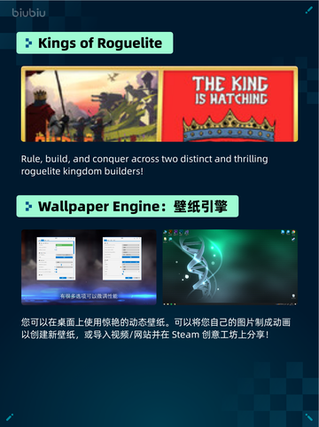 🔥Steam热销游戏榜Kings of Roguelite登顶💥截图2