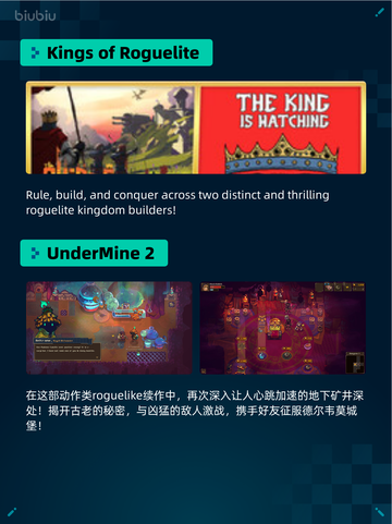 🔥Steam热销游戏榜Kings of Roguelite登顶👑截图2