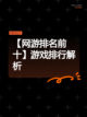 【网游排名前十】游戏排行解析截图1