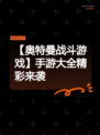 【奥特曼战斗游戏】手游大全精彩来袭