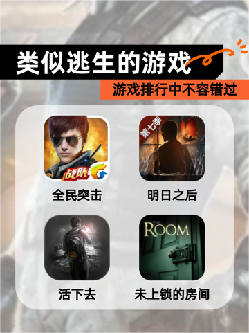 游戏排行中【类似逃生的游戏】不容错过截图1