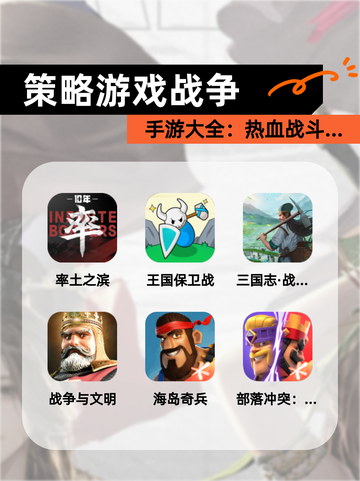 【策略游戏战争】手游大全：热血战斗…截图1
