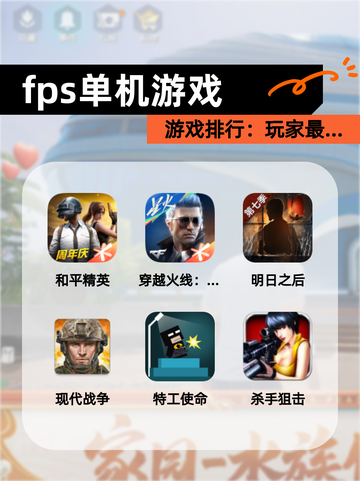 【fps单机游戏】游戏排行：玩家最…截图1