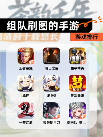 【组队刷图的手游】游戏排行截图1