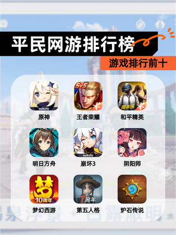 【平民网游排行榜】游戏排行前十截图1