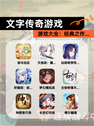 【文字传奇游戏】游戏大全：经典之作…截图1