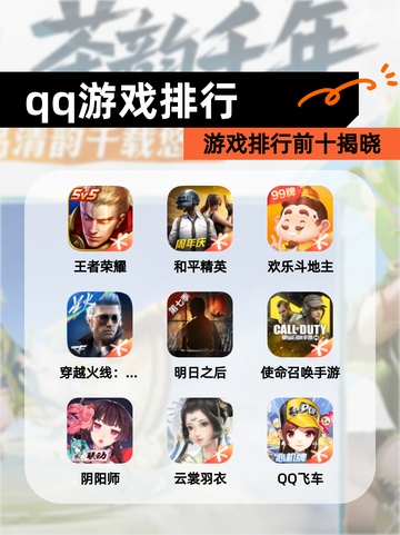 【qq游戏排行】游戏排行前十揭晓截图1