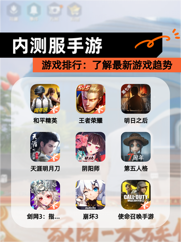 【内测服手游】游戏排行：了解最新游戏趋势截图1